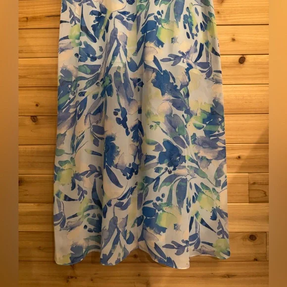 NWT Eliza J Size 10 Floral Long Sleeve Ruffled Hi Low Maxi Dress Party Wedding - Picture 8 of 13